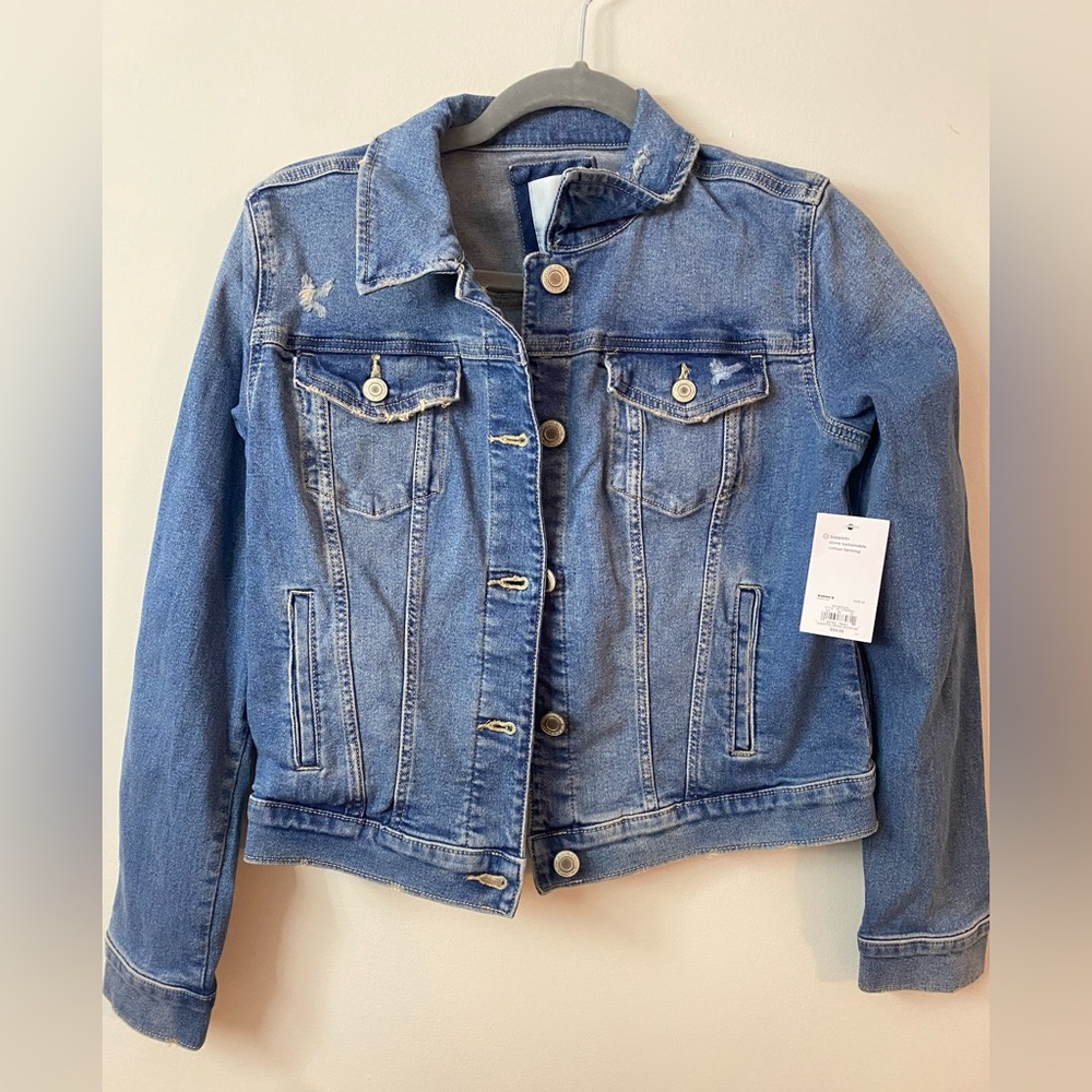 Brand New Distressed Denim Jean Jacket